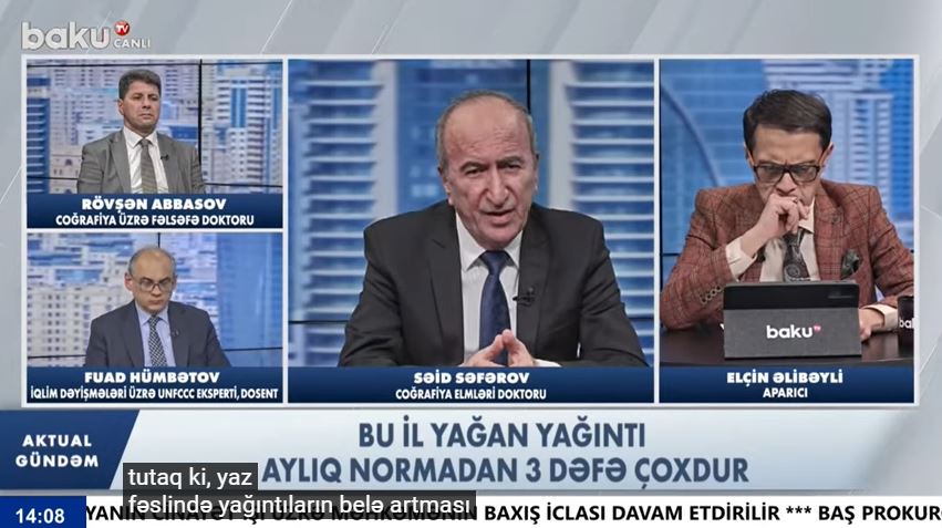 Coğrafiyaçı alim iqlim sahəsində aparılan müzakirədə iştirak edib