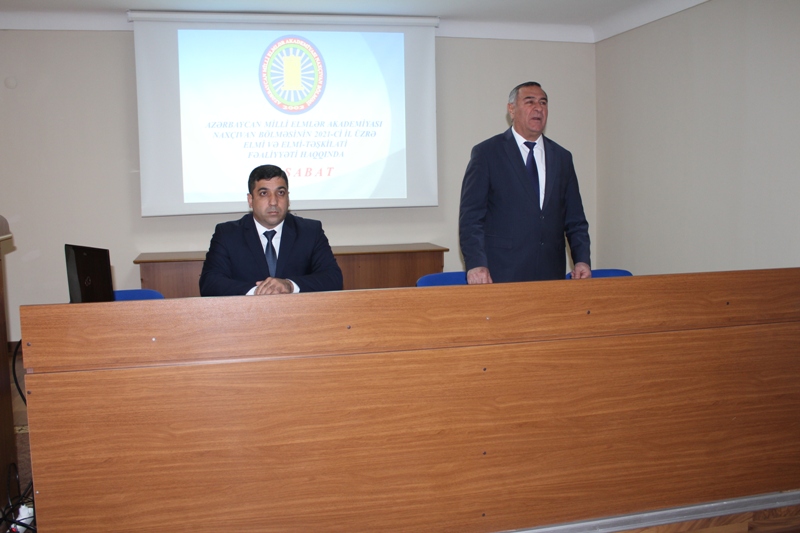 AMEA-nın Naxçıvan Bölməsində 2021-ci ilin yekunları müzakirə edilib