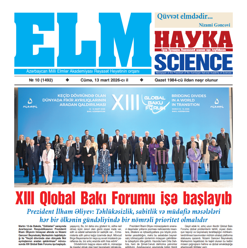 “Elm” qəzetinin növbəti sayında