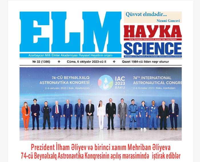 “Elm” qəzetinin növbəti sayı işıq üzü görüb