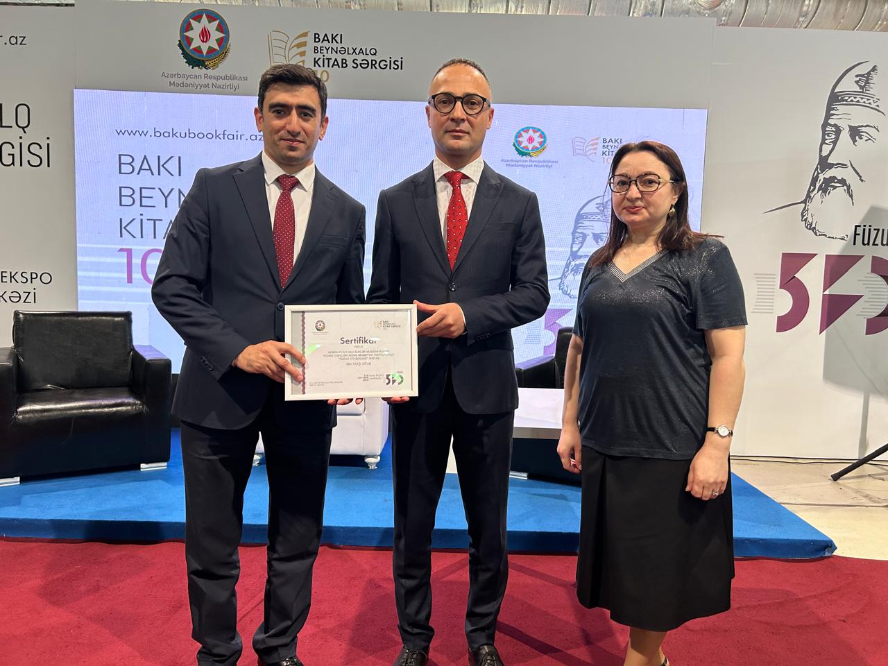 The Institute of Literature was awarded at the International Book Fair