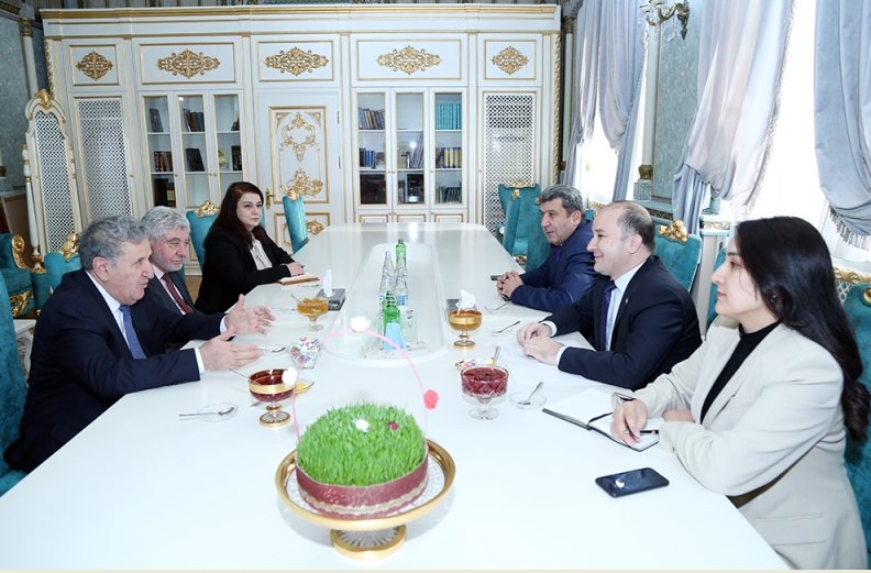 Academician Isa Habibbeyli met with the Ambassador of Tajikistan to our country