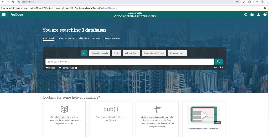 MEK oxucularına “ProQuest Central” akademik məlumat bazasından istifadə imkanını təqdim edir