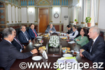 Meeting with the chairman of Presidium of Academy of Sciences of the Republic of Byelorus, academician Vladimir Gusakov