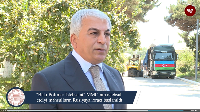 “Elm TV”də YT Parkın rezidenti “Bakı Polimer İstehsalat” MMC-nin məhsullarının Rusiyaya ixraca başlaması ilə bağlı videosüjet yayımlanıb