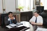 ANAS held meeting with Ambassador Extraordinary and Plenipotentiary of the Republic of Tajikistan
