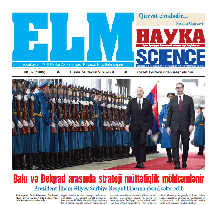 “Elm” qəzetinin növbəti sayı işıq üzü görüb
