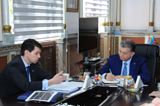 Президент НАНА встретился с послом Украины в Азербайджане