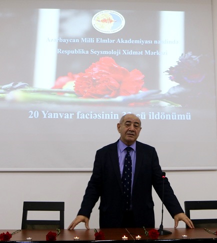 Seysmoloji Mərkəzdə 20 Yanvar şəhidlərinin xatirəsi anılıb