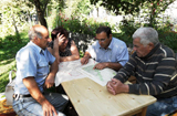Employees of the Institute of Soil Elm and Agrochemistry examine soil cover