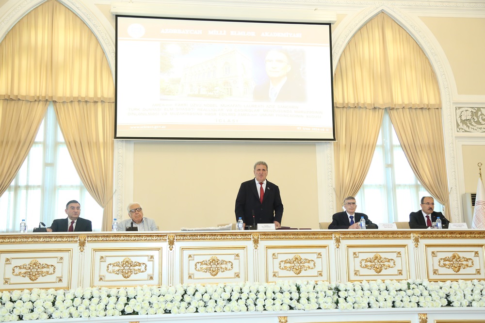 Состоялось специальное заседание Общего собрания НАНА, посвященное лауреату Нобелевской премии Азизу Санджару