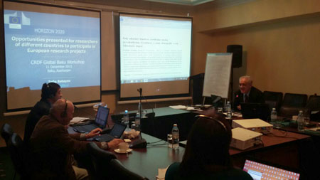 AMEA nümayəndələri “CRDF Global Baku” seminarında “HORİZON-2020”  proqramı ilə bağlı çıxış ediblər