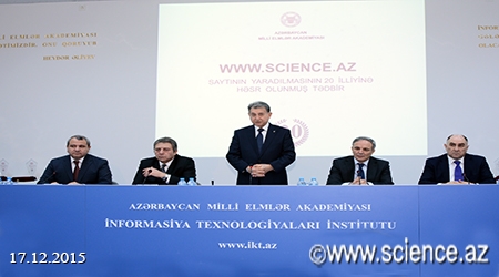 First web-site of Azerbaijan – www.science.az celebrated 20th anniversary