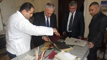 Head of the Turkish language society visited Institute of manuscripts