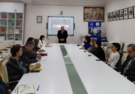 AMEA Azad Həmkarlar İtifaqı 20 Yanvar Ümumxalq Hüzn Günü ilə bağlı anım tədbiri keçirib