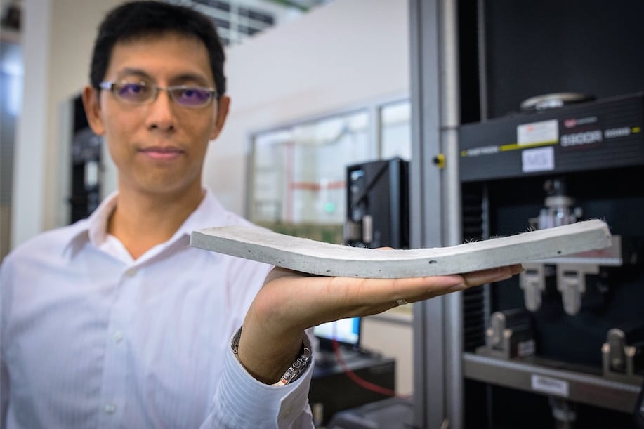 ​NTU and JTC test-bed new bendable concrete that is stronger and more durable