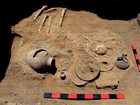 A number of items found during archeological excavations in Tovuz