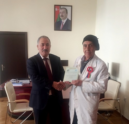 Head of the laboratory of the Institute of Soil Science and Agrochemistry awarded the diploma "Heydar zirvesi"