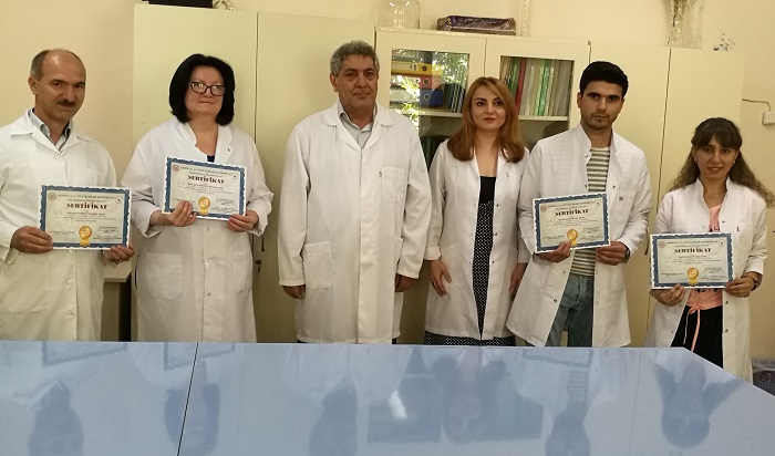 Employees of Agsu Juice and Wine making Plant "Az-Granata" passed an internship at Microbiology Institute