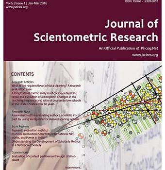 Article of the Institute published in Journal of Scientometric Research
