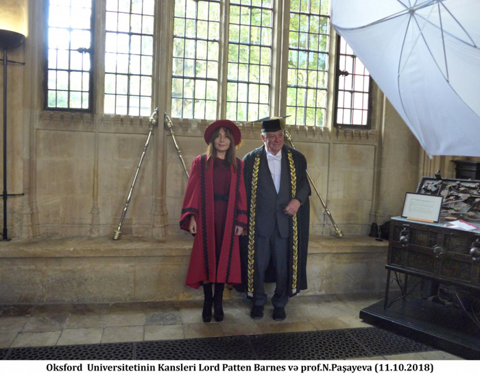 Professor Nargiz Pashayeva admitted as permanent member of University of Oxford Chancellor’s Court of Benefactors