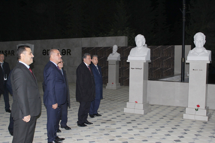 Delegation of ANAS got acquainted with the complex “Eternal writers and poets” in Goychay
