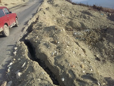 Landslides detected in the earthquake zone