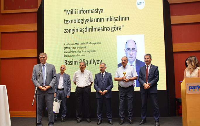 Academician Rasim Alguliyev awarded the NETTY2019  for his contribution to the development of information technology in our country