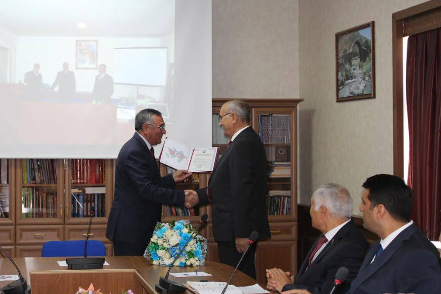 Corresponding member of ANAS Fakhraddin Safarli was awarded the honorary order of the Nakhchivan Division