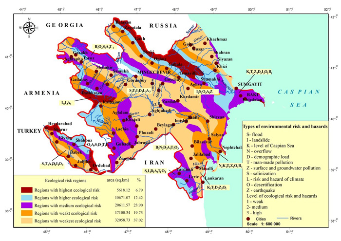 Map of Azerbaijan’s environmental risks compiled