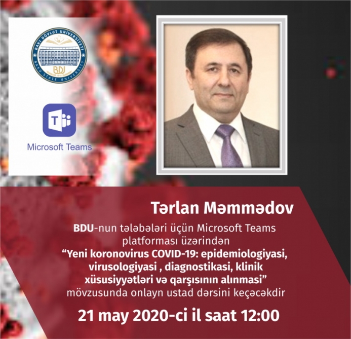Corresponding member of ANAS Tarlan Mammadov holds an online workshop for students in connection with the coronavirus