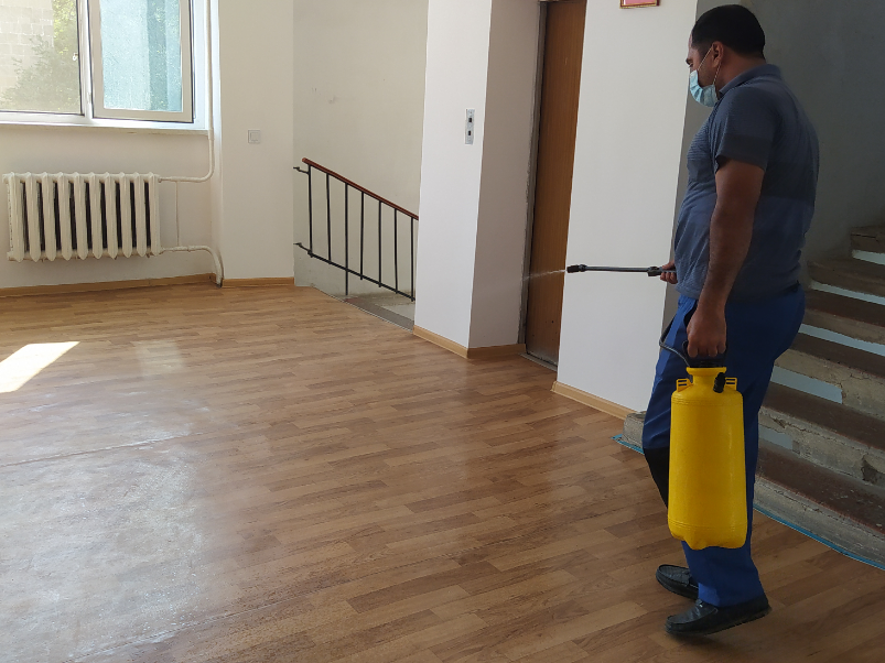 The next disinfection works were carried out at the Institute of Zoology