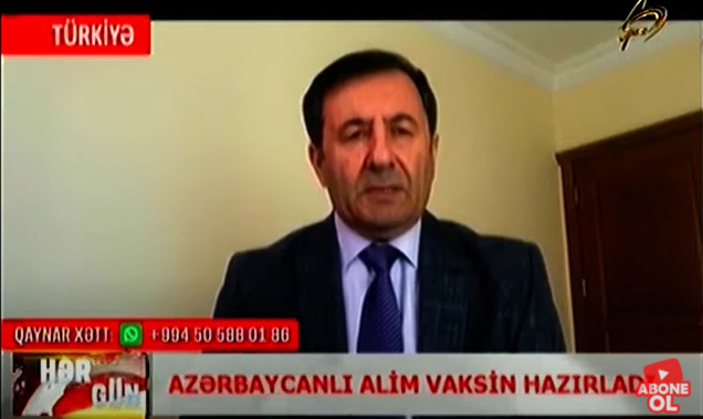 Azərbaycanlı alimin hazırladığı vaksin haqqında “Space TV”də videosüjet yayımlanıb