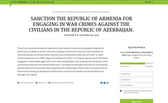Сотрудники Института информационных технологий подписали петицию о введении санкций США в отношении Армении