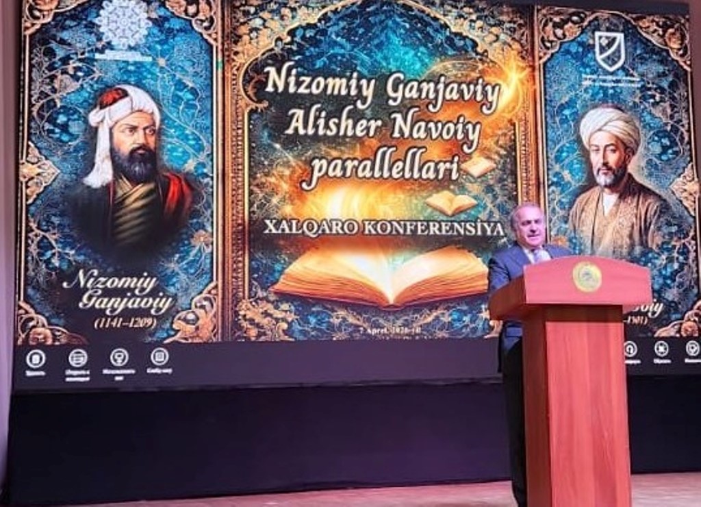 Akademik Rafael Hüseynov Nizami adına Daşkənd Pedaqoji Universitetində tələbələrə mühazirə oxuyub