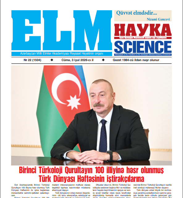 “Elm” qəzetinin növbəti nömrəsi çap edilib