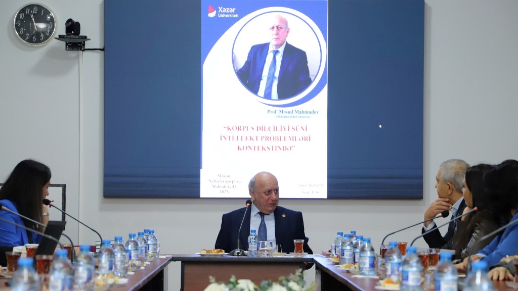 Dilçilik İnstitutunun alimi Xəzər Universitetində məruzə ilə çıxış edib
