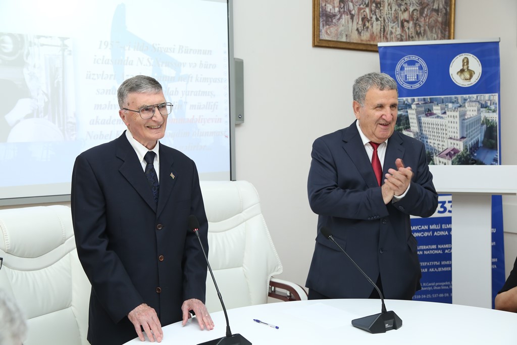 Outstanding professor Aziz Sancar met with the scientists of the scientific institutions and organizations of ANAS