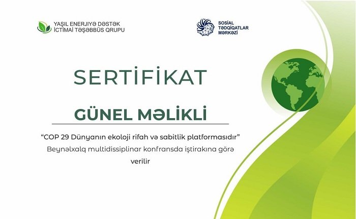 Dosent Günel Məlikli beynəlxalq konfransda “Azərbaycan Respublikasının milli inkişafı və ekoloji psixologiya” mövzusunda çıxış edib