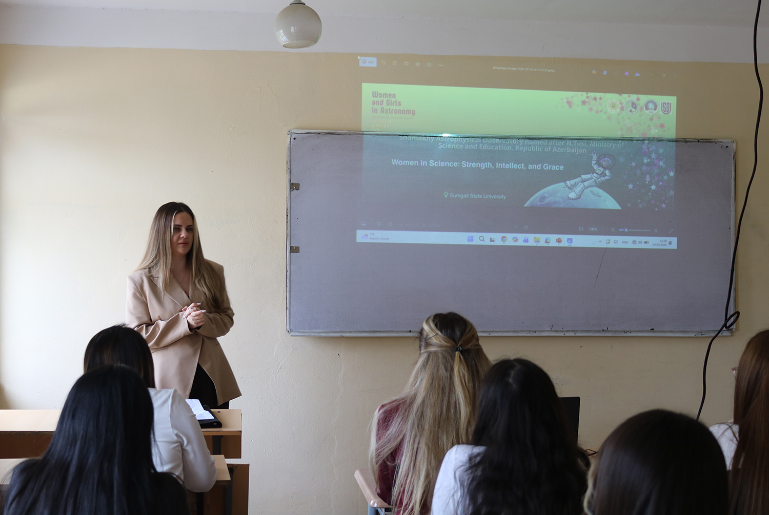 Rəsədxananın gənc alimləri Sumqayıt Dövlət Universitetində elmi-populyar tədbir keçirib