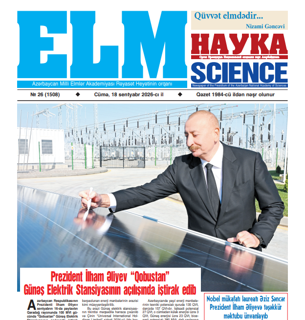 “Elm” qəzetinin növbəti nömrəsi çap edilib