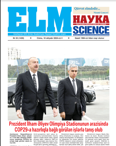 “Elm” qəzetinin növbəti sayı işıq üzü görüb