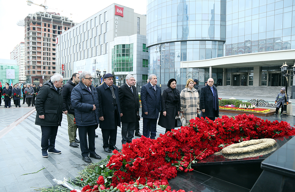 AMEA Staff Visit Khojaly Genocide Memorial