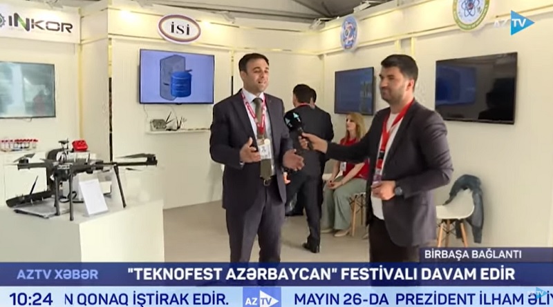 Azərbaycan Televiziyasının “Xəbərlər” proqramı AMEA-nın “Teknofest Azərbaycan” festivalındakı pavilyonundan canlı bağlantı edib