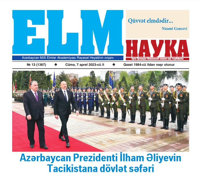 “Elm” qəzetinin növbəti sayı çap olunub
