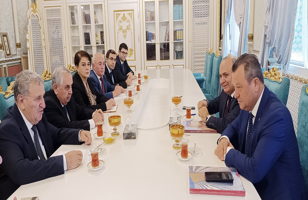 AMEA-nın prezidenti İsa Həbibbəyli Rumıniya universitetinin rektoru ilə görüşüb