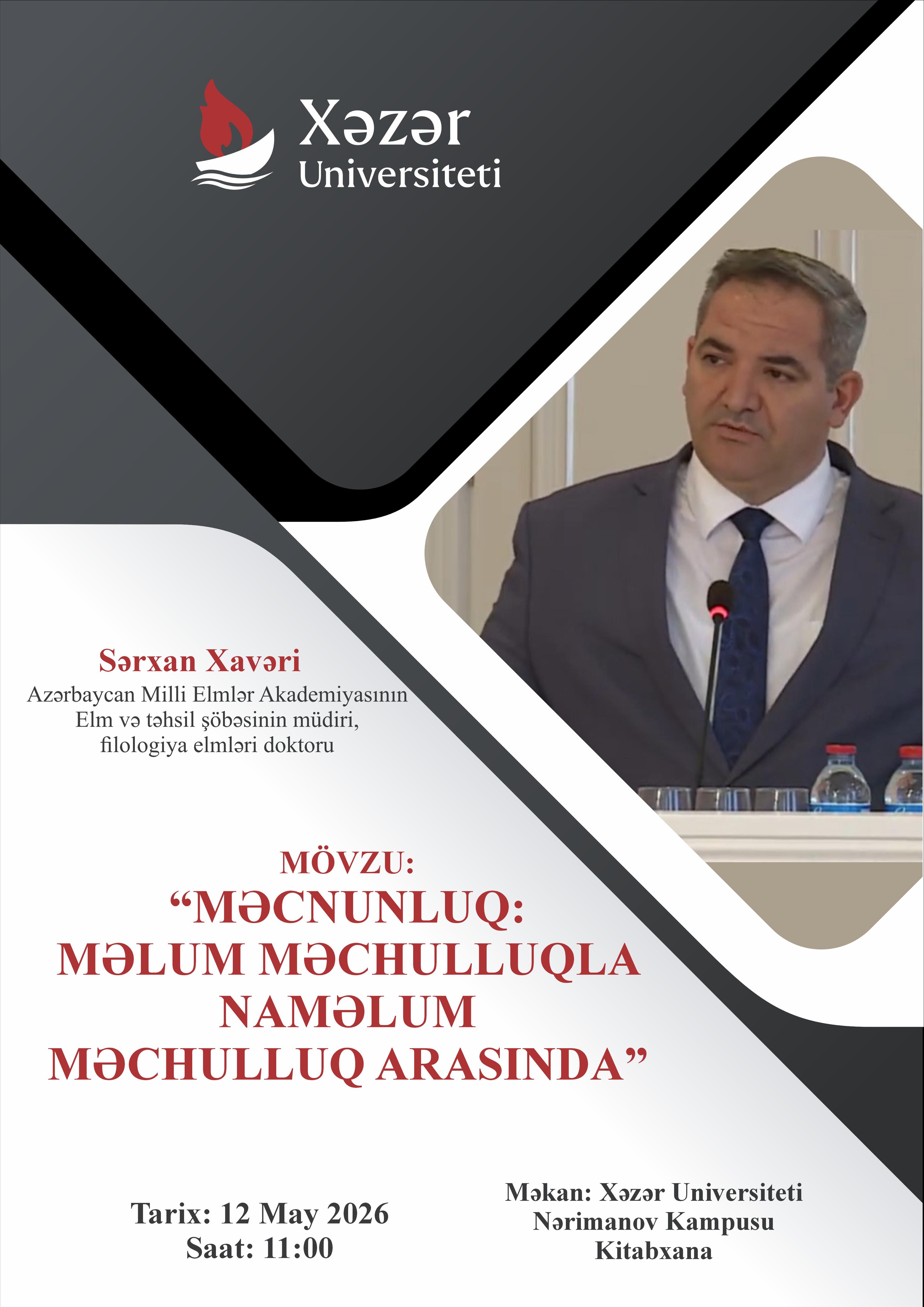 Filologiya elmləri doktoru Sərxan Xavəri: “Füzulinin hicran metafizikası ilə Martin Haydeqqerin insanın ontoloji tənhalıq konsepsiyası arasında heyrətamiz semantik bağlılıq vardır”