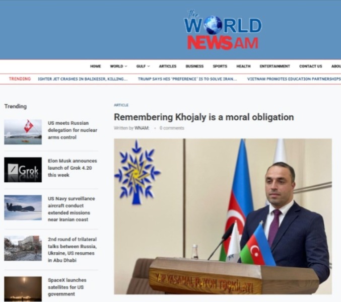 Gənc tədqiqatçının məqaləsi Pakistan mediasında geniş işıqlandırılıb