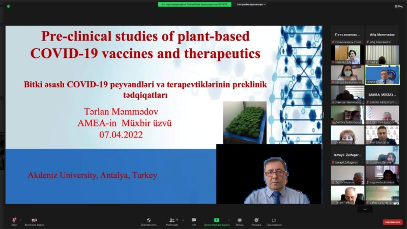 AMEA-da vaksinlərin hazırlanması ilə məşğul olan tanınmış azərbaycanlı alimin məruzəsi dinlənilib