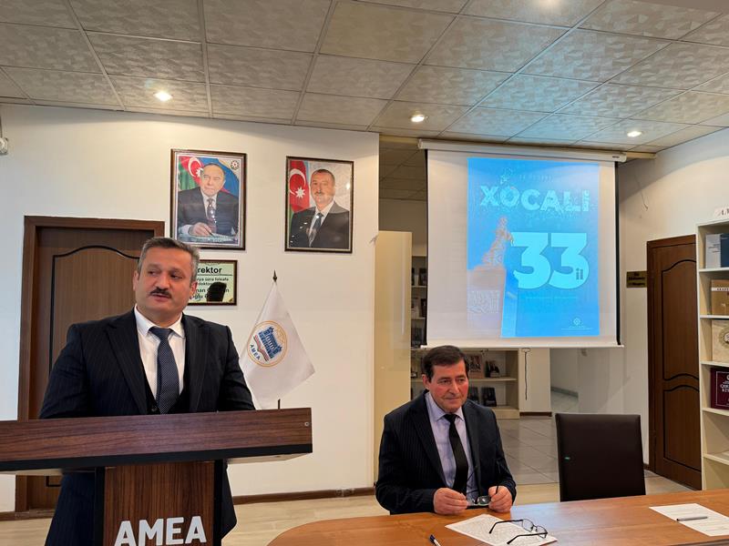 AMEA Lənkəran Regional Elmi Mərkəzində Xocalı faciəsinə həsr olunmuş elmi seminar keçirilib